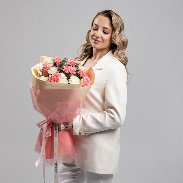 Букет с диантусами микс  2