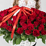 Корзина из 101 красной розы  5