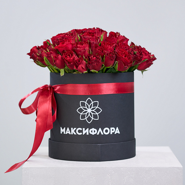 Букет из 51 красной розы в коробке  6